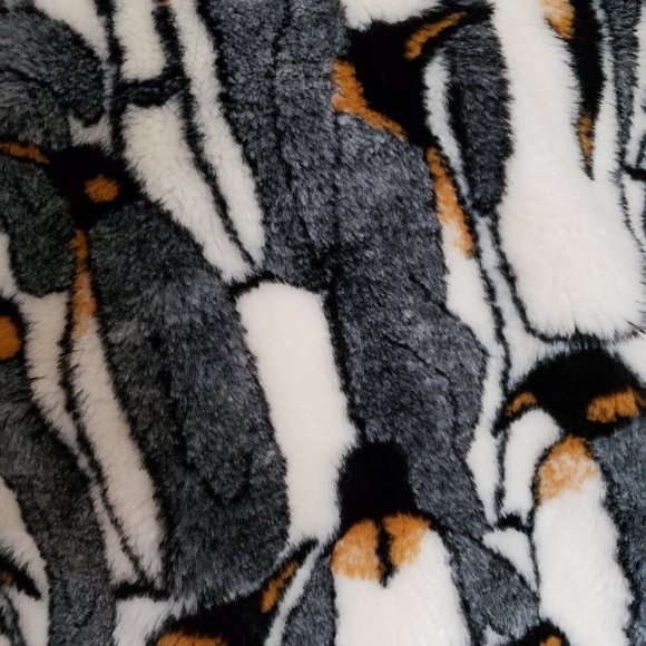 AMAZING Vintage Fuzzy Penguin Vest w/Pockets OMGGG - Picture 2 of 7